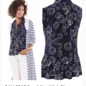 CAbi Style 5215 | Dandelion Wish Ruffle Peplum Blouse | Size Large